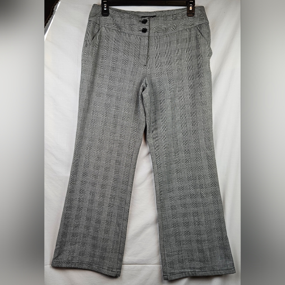 Apartment 9 Curvy Fit Plaid Wide Leg Dress‎ Pants Sz 12 Business Preppy Academia